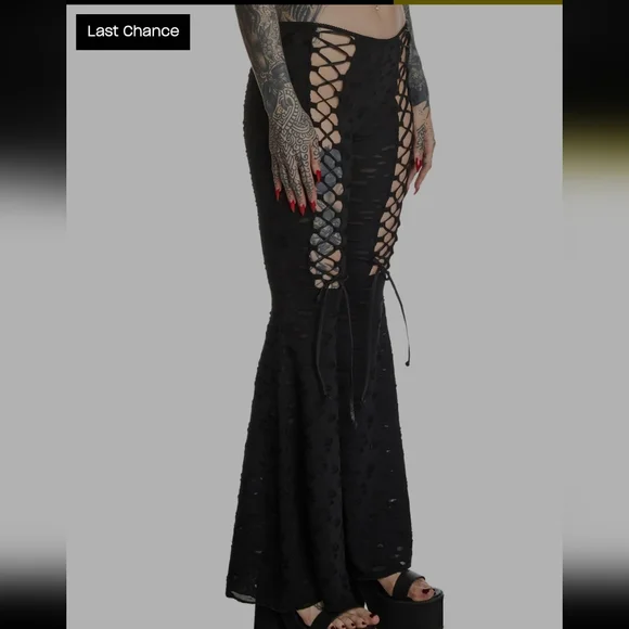 Dolls Kill Flare Pants - Picture 5 of 12